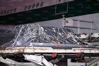 la bara a Fiumicino Foto Il Messaggero