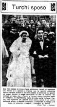 Turchi nel giorno del suo matrimonio nel Dicembre 1935.