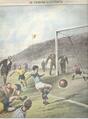 La famosa rivista "Tribuna Illustrata" dedica la copertina all'impresa dei pulcini biancocelesti a Vienna nel 1933. Viene rappresentato proprio il goal di Capponi