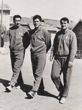 1959 - Nel ritiro di Abbadia San Salvatore con Pozzan, ed Eufemi