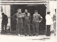 All'ingresso del tunnel dell'Olimpico (Gent. conc. famiglia Vespasiani)