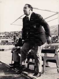 Juan Carlos Lorenzo in panchina con Giambartolomei e Ziaco