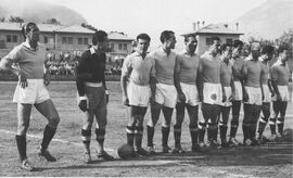 1950/51 - La formazione dell'amichevole Trento-Lazio 3-9 del 27 agosto 1950