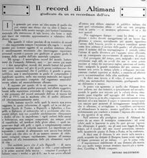 Arturo Balestrieri scrive questo articolo sulla marcia su "Lo Sport Illustrato" del 1913, citando Bigiarelli