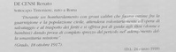 La motivazione della medaglia di bronzo conferita a De Censi nel 1918