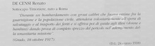 La motivazione della medaglia di bronzo conferita a De Censi nel 1918