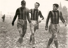 Burini in una foto scattata il 25-12-1950 (Foto A.C. Milan)