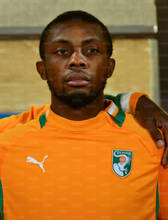 Con la maglia della Costa d'Avorio Foto getty Images