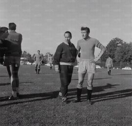 Lorenzo e Rozzoni in una pausa dell'allenamento (stagione 1961/62 o 1962/63)