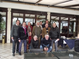 In piedi in primo piano Pagni, Barettini, Vignoli, Gentili, Mosci e Agostinelli, in secondo piano Colalucci e Bucci, accosciati Sterbini, Roco e Pozzi