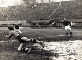 24 gennaio 1943 - Bologna-Lazio 4-0 - parata su tiro di Reguzzoni