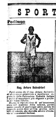 Un breve articolo su Arturo Balestrieri tratto dalla Gazzetta dello Sport del 30 settembre 1907