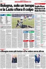 18 gennaio - Corriere dello Sport Bologna-Lazio 2-2