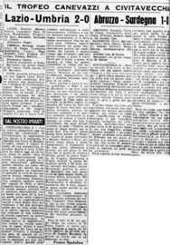 Con la Rappresentativa Lazio al Torneo Canevazzi del 1961 (con lui gli altri laziali Mommi, Santececca e Fabrizi)