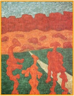 Ezio Sclavi - Paesaggio con personaggi-radice 2.jpg