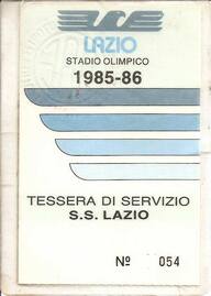 Retro della tessera di servizio di Valentino Prestano