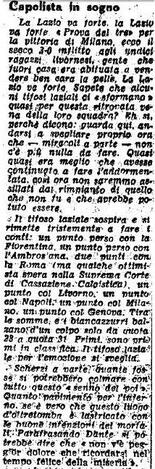 Alcune considerazioni del Littoriale dopo la partita