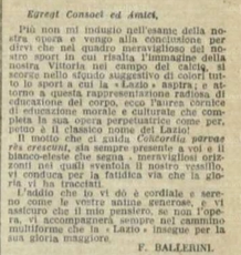 Ballerini indica la missione olimpica della Lazio nel nome perpetuo del Latium Vetus