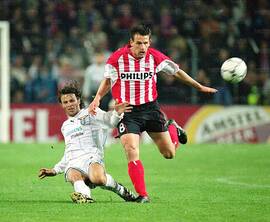 Nel 2001 contro il PSV Eindhoven in Champions Foto Getty Images