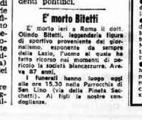 Da Paese sera: la morte di Bitetti