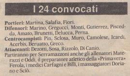 I convocati