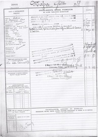 Il ruolino militare di Galileo Massa (Archivio di Stato)
