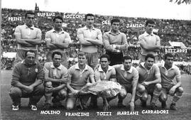 1959/60 - La formazione scesa in campo il 18 ottobre 1959 nell'incontro Roma-Lazio 3-0