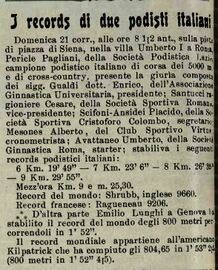 Luglio 1908, i record di corsa di Pagliani
