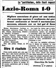 Colucci era il portiere della squadra "Ragazzi" della Lazio che battè la Roma nel Maggio '44 nella finale che permise ai biancocelesti di laurearsi Campioni romani