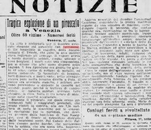 Il titolo della "Stampa" sulla tragedia del piroscafo "San Spiridione"