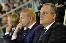 Igli Tare in tribuna con il Presidente Claudio Lotito