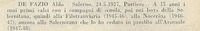 La carriera di De Fazio fino al 1947/48