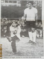 Wilson con il figlio James, futuro calciatore