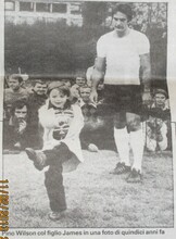 Wilson con il figlio James, futuro calciatore