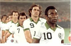 Nei Cosmos con Pelè