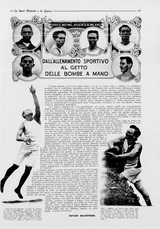 Articolo del 1916 su Sport e Guerra illustrato