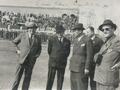 Bottacini con Vittorio Pozzo prima dell'amichevole Rovigo-Nazionale Italiana del 21 marzo 1935. La foto reca una dedica di Pozzo al calciatore