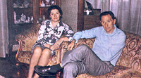 Piola con la moglie nel 1975