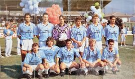 1991/92 - Un'altra foto della formazione dell'amichevole Lazio-Cecoslovacchia 1-1 del 7 agosto 1991