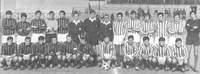 In Prima di una partita dell'ATAC al Campo Roma (terzultimo in piedi a dx). Nella foto altri 4 ex laziali: Boncori (3° in piedi da sx), Marchiori (quart'ultimo in piedi a dx), Di Bernardino (ultimo in piedi a dx) e Carnevali (accosciato con il pallone e la fascia di capitano)