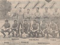 Con la Salernitana 1964/65 imbottita di ex laziali: Mattei, Rambotti, Sellani e Mastroianni