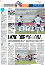 18 gennaio - Il Messaggero Bologna-Lazio 2-2