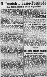L'articolo de "Il Messaggero" del 25 ottobre 1925