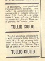 1972: Il necrologio per la perdita del padre