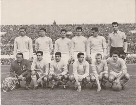 1958/59 - La formazione di Lazio-Roma 1-3 del 30 novembre 1958