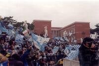 Lo stadio dei Marmi con i tifosi biancazzurri