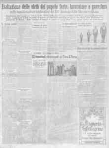 La pagina de "Il Messaggero" riferita all'inaugurazione di via del Circo Massimo