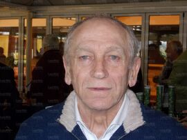 Mosci durante il pranzo della Vecchie Glorie della Lazio del 12 dicembre 2015