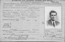 Il permesso di soggiorno in Brasile rilasciato a Ramella quando, insieme a Gualtieri, si trasferì nello stato sudamericano per impiantare una piantagione di caffè