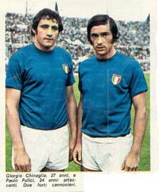 Giorgio Chinaglia in Nazionale con il granata Pulici